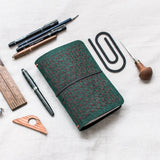 Embroidered travelogue / Planner - Upcycled tyre tube and recycled felt - The Second Life India