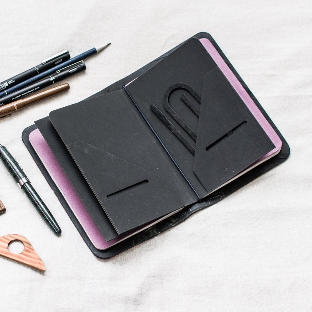Embroidered travelogue / Planner - Upcycled tyre tube and recycled felt - The Second Life India