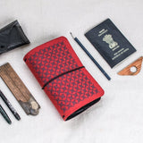 Embroidered travelogue / Planner - Upcycled tyre tube and recycled felt - The Second Life India