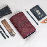 Embroidered travelogue / Planner - Upcycled tyre tube and recycled felt - The Second Life India