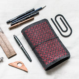 Embroidered travelogue / Planner - Upcycled tyre tube and recycled felt - The Second Life India