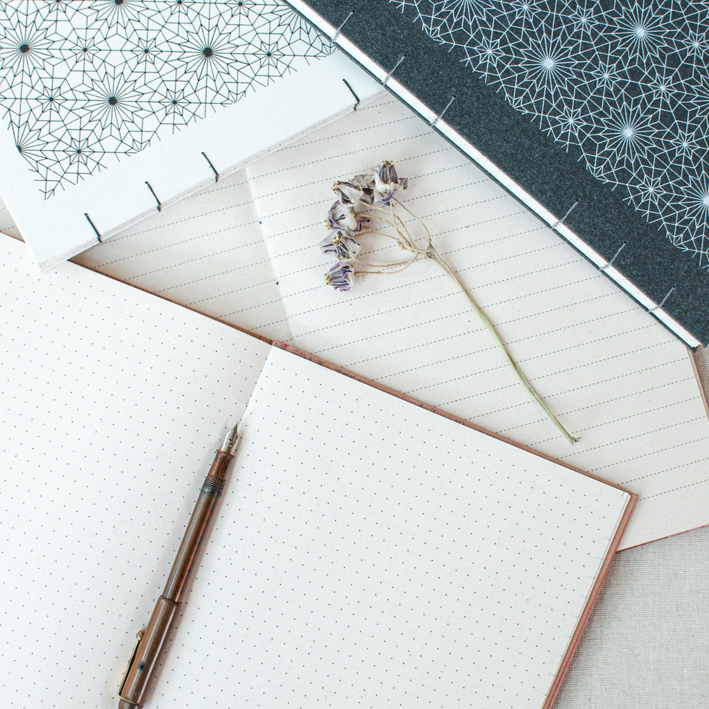 Geometric Elegance: Inspired Cover NoteBooks - The Second Life India