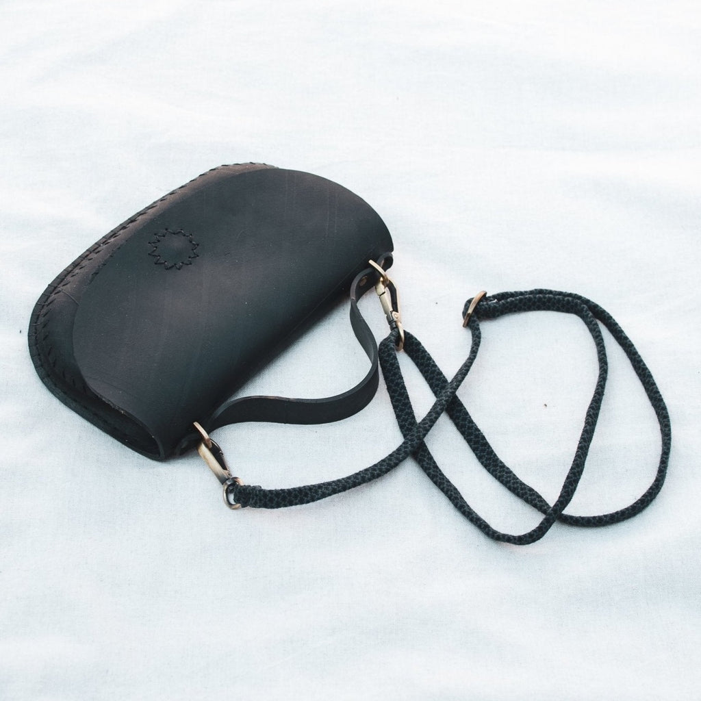 Hand-stitched sling bags for women - Upcycled tyre tube - The Second Life India