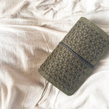 Embroidered travelogue / Planner - Upcycled tyre tube and recycled felt