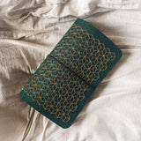 Embroidered travelogue / Planner - Upcycled tyre tube and recycled felt