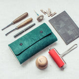Multipurpose pouches - Upcycled tyre tube, waste wood and recycled felt - The Second Life India