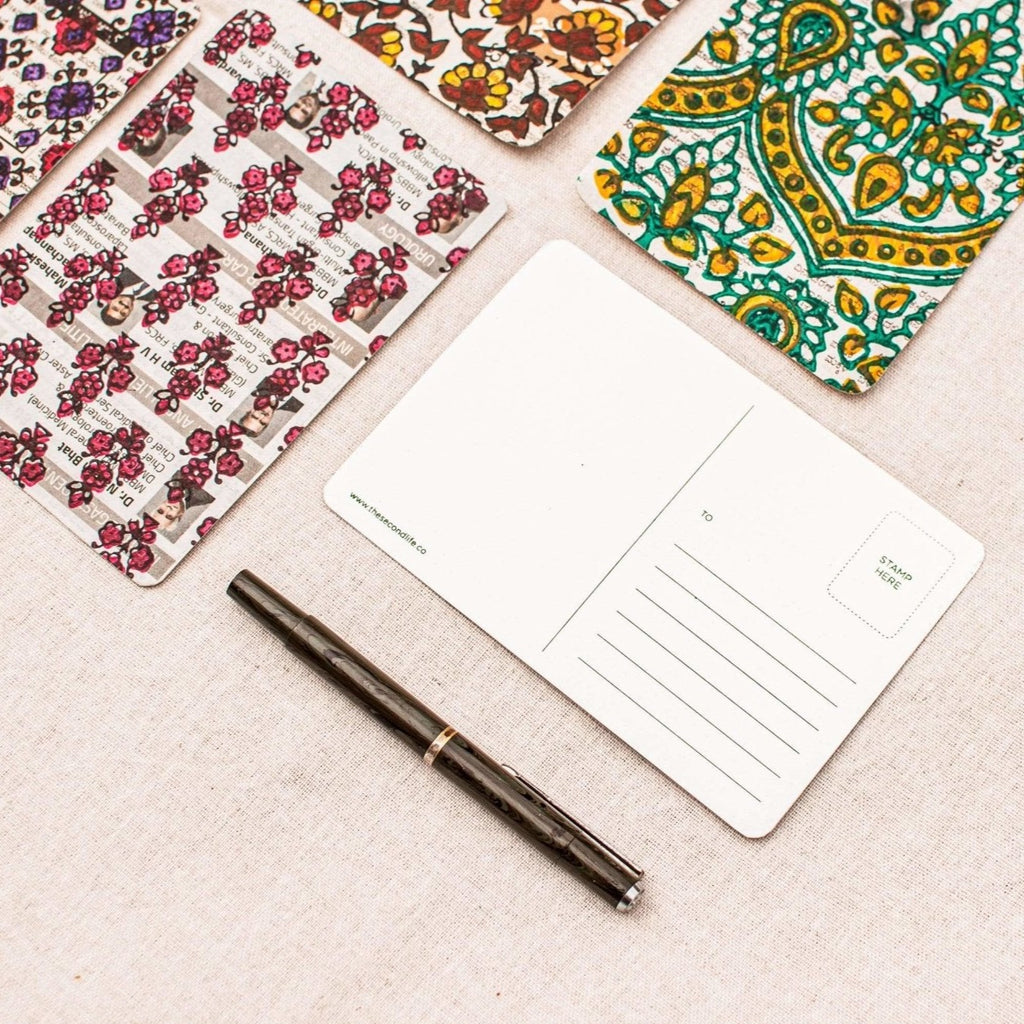 Upcycled postcards - The Second Life India