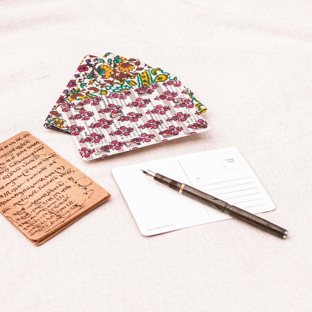 Upcycled postcards - The Second Life India