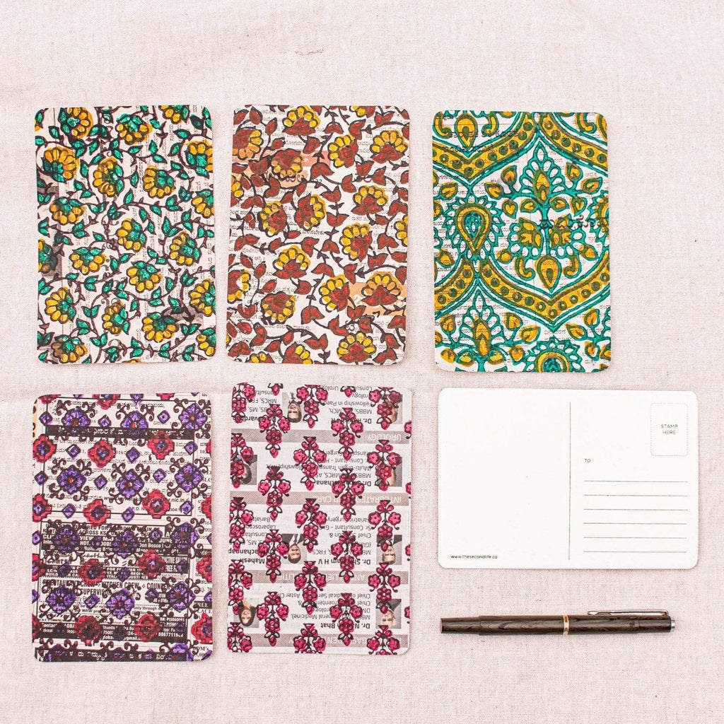 Upcycled postcards - The Second Life India