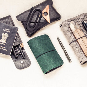 Passport case - Upcycled tyre tube and recycled felt - The Second Life India